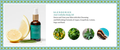 SLENDERIZE Detoxifying Body Oil Argan Oil with Organic Sage, Basil, Lemon and White Grapefruit