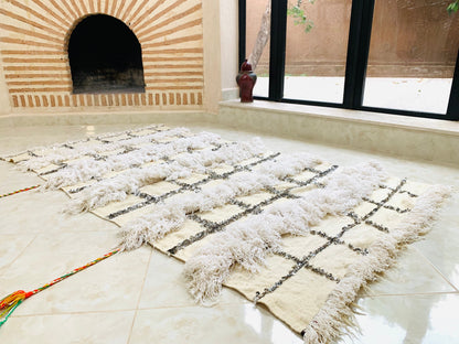 Moroccan Handira Blanket -Warm Blanket -Homemade Blankets -Vintage Blanket -Blanket Ladder -Cozy Throw Blanket -Woven Blanket