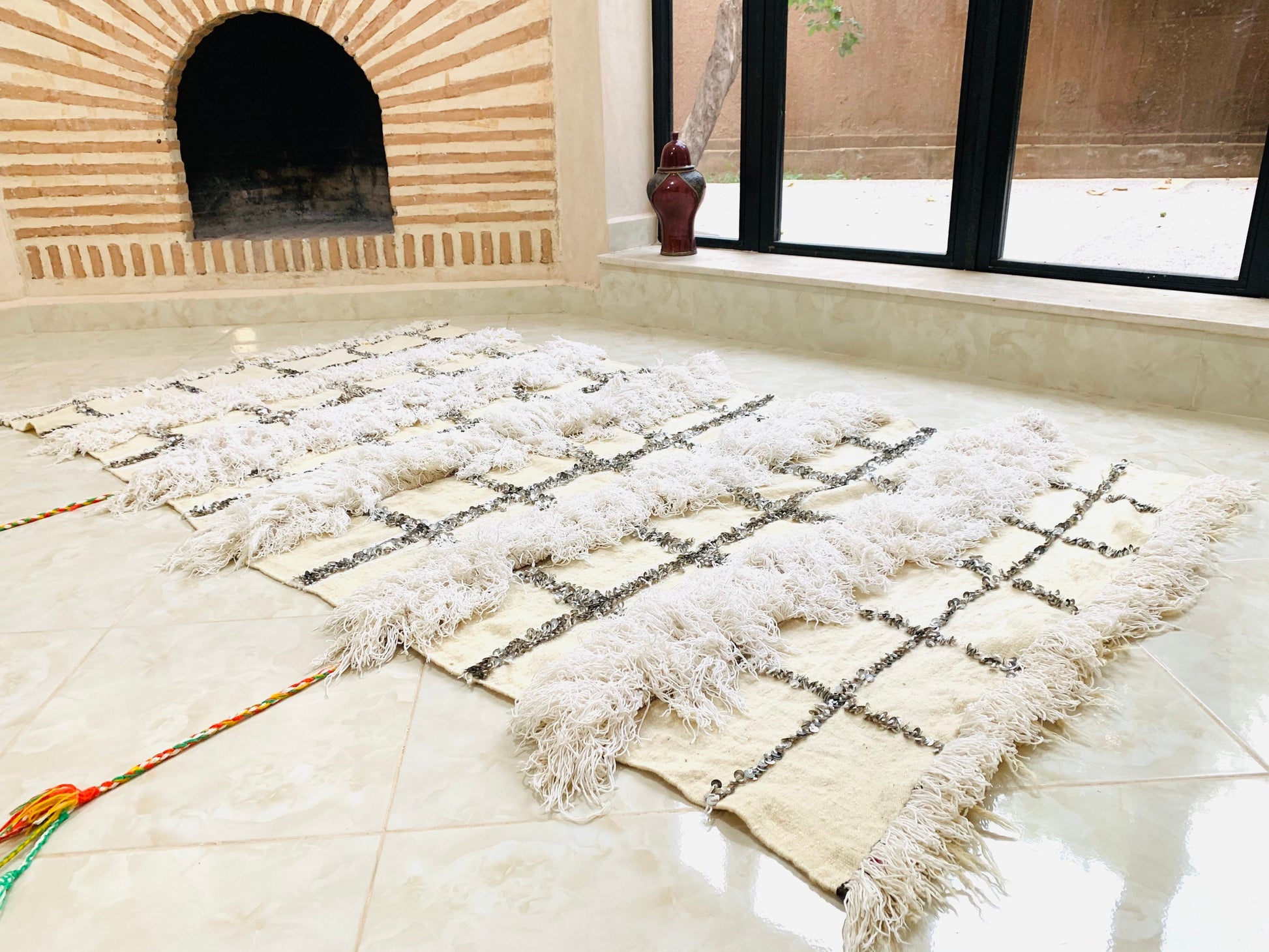 Moroccan Handira Blanket -Warm Blanket -Homemade Blankets -Vintage Blanket -Blanket Ladder -Cozy Throw Blanket -Woven Blanket