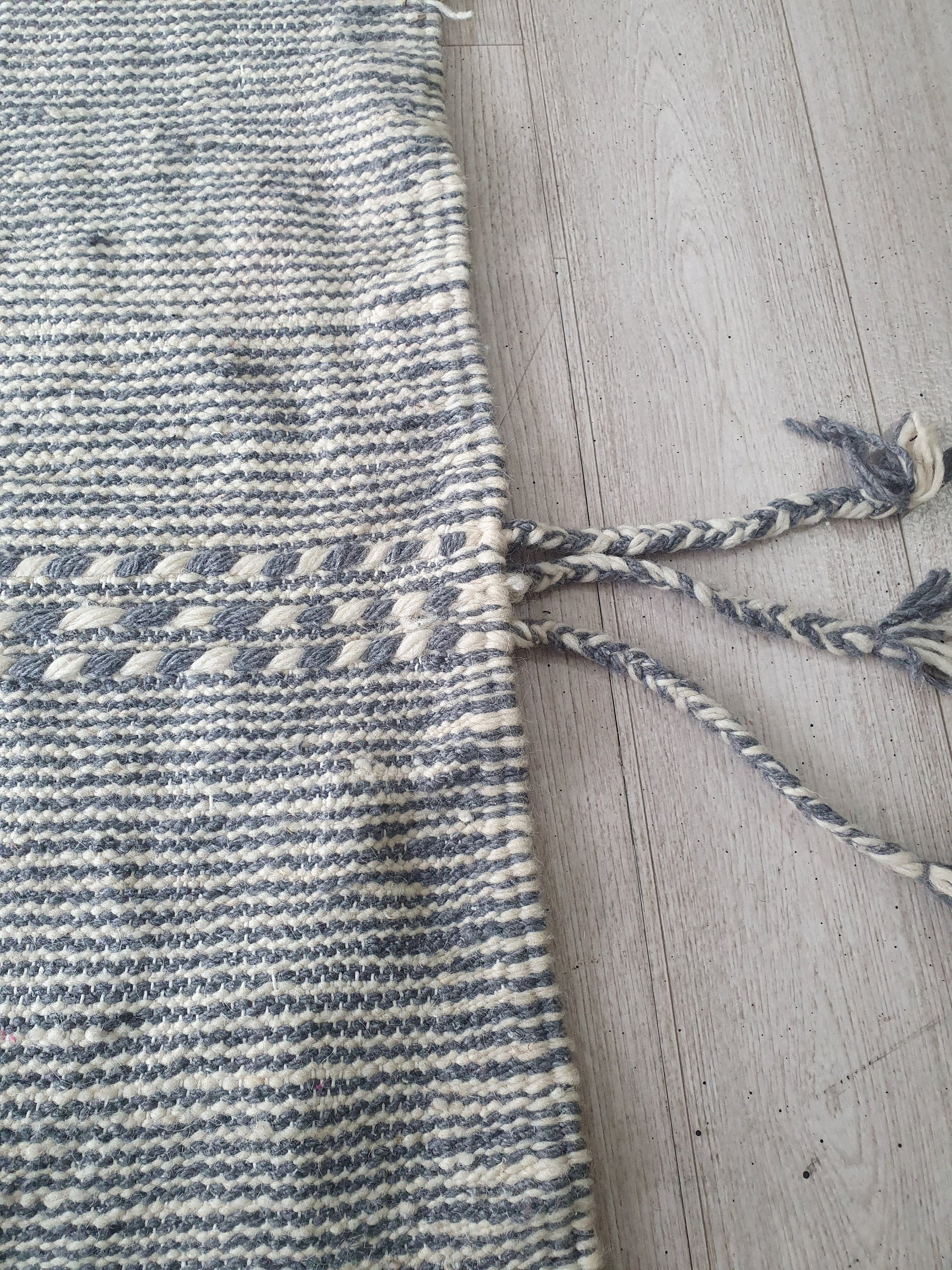 10.8Ft by 5.9Ft Handmade Moroccan Rug, Gray Handmade Rug, Zanafi Rug, Kilim Carpet, Moroccan Beni Ourain