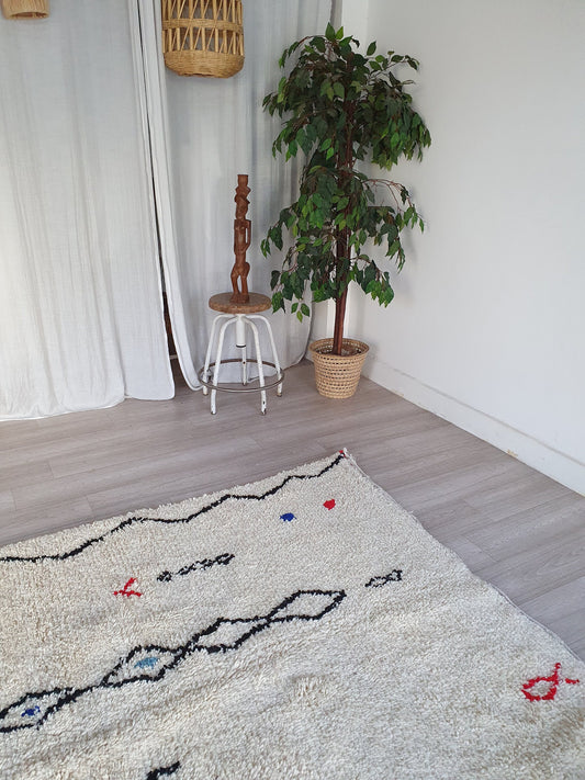 Moroccan Rug, Handmade Carpet, Authentic Beni Ourain Rug, Azilal Rug, Berber Area Rug, Tapis Marocain, Wool Rug, Large Area Rug