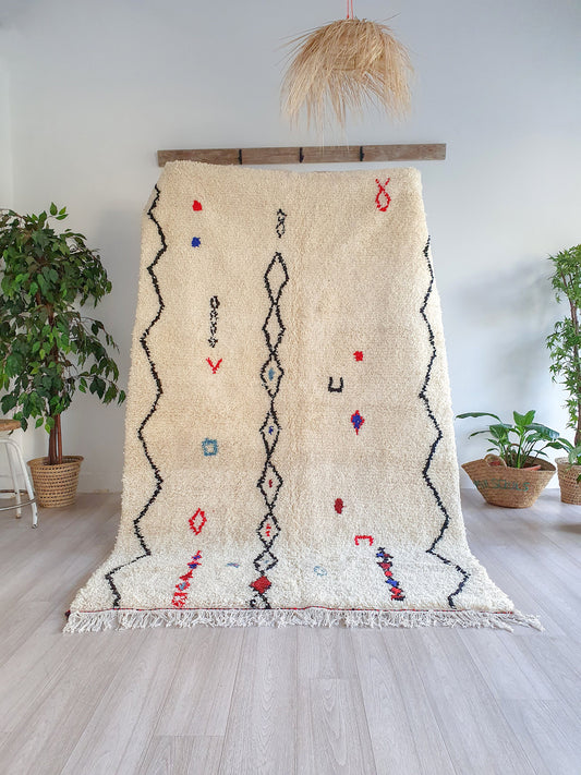 Moroccan Rug, Handmade Carpet, Authentic Beni Ourain Rug, Azilal Rug, Berber Area Rug, Tapis Marocain, Wool Rug, Large Area Rug