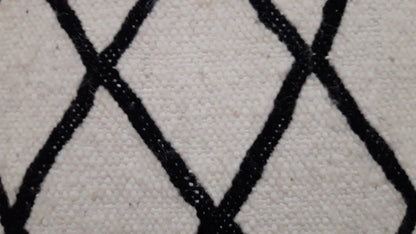Beni Ourain Cushion Cover - White Wool Pillow Cover - Handmade Morocco Cushion-Moroccan Beni Ourain Pillow - Beni Ourain Berber Pillow