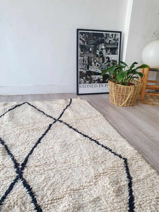 Moroccan Rug, Handmade Carpet, Authentic Beni Ourain Rug, Custom Rug, Berber Area Rug, Tapis Marocain, Wool Rug, Large Area Rug