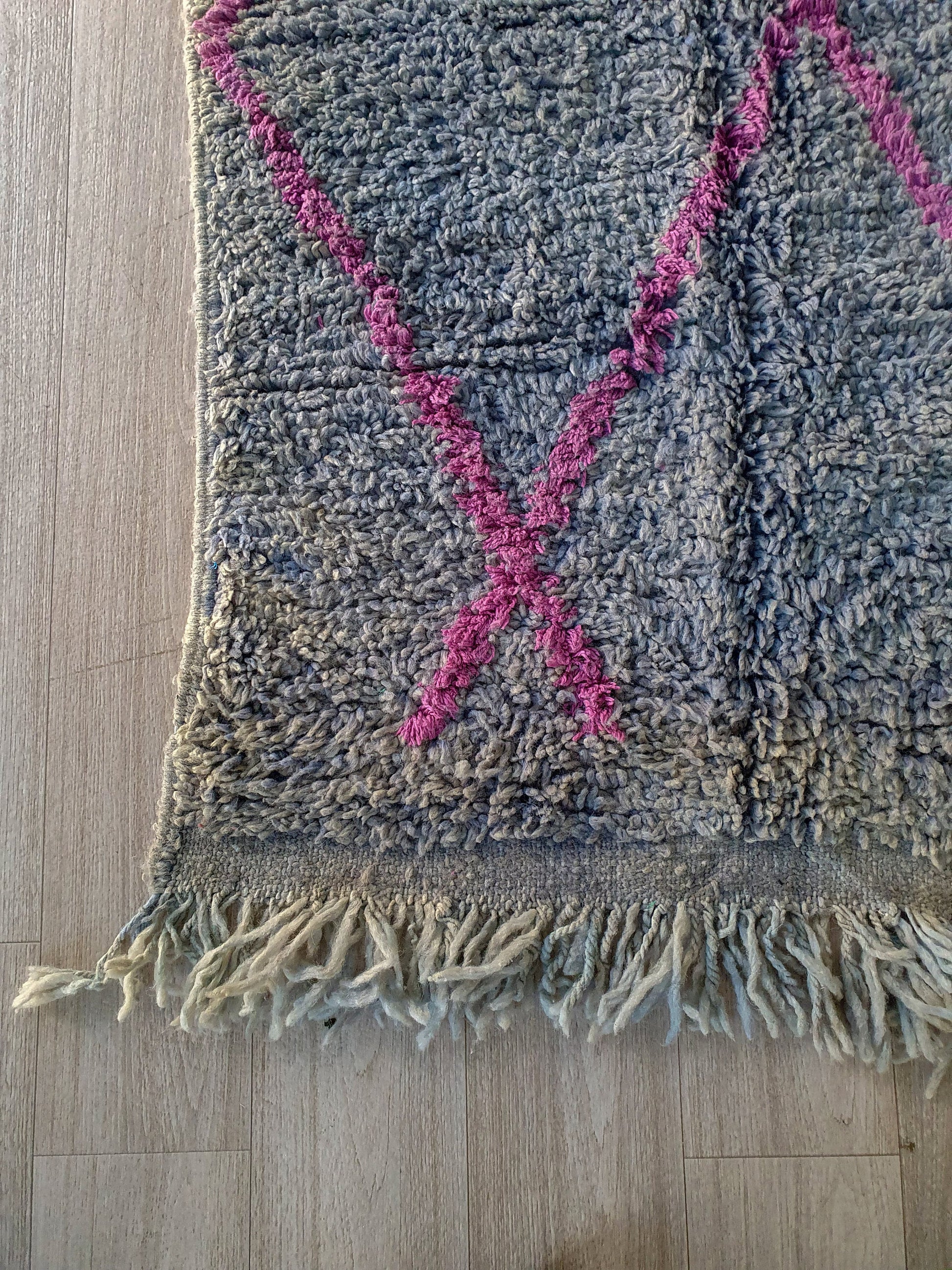 8.8Ft/ 5.1Ft Moroccan Rug, Handmade Vintage Rug, Wool Rug, Beni Ourain Rug, Azilal Rug, Berber Area Rug