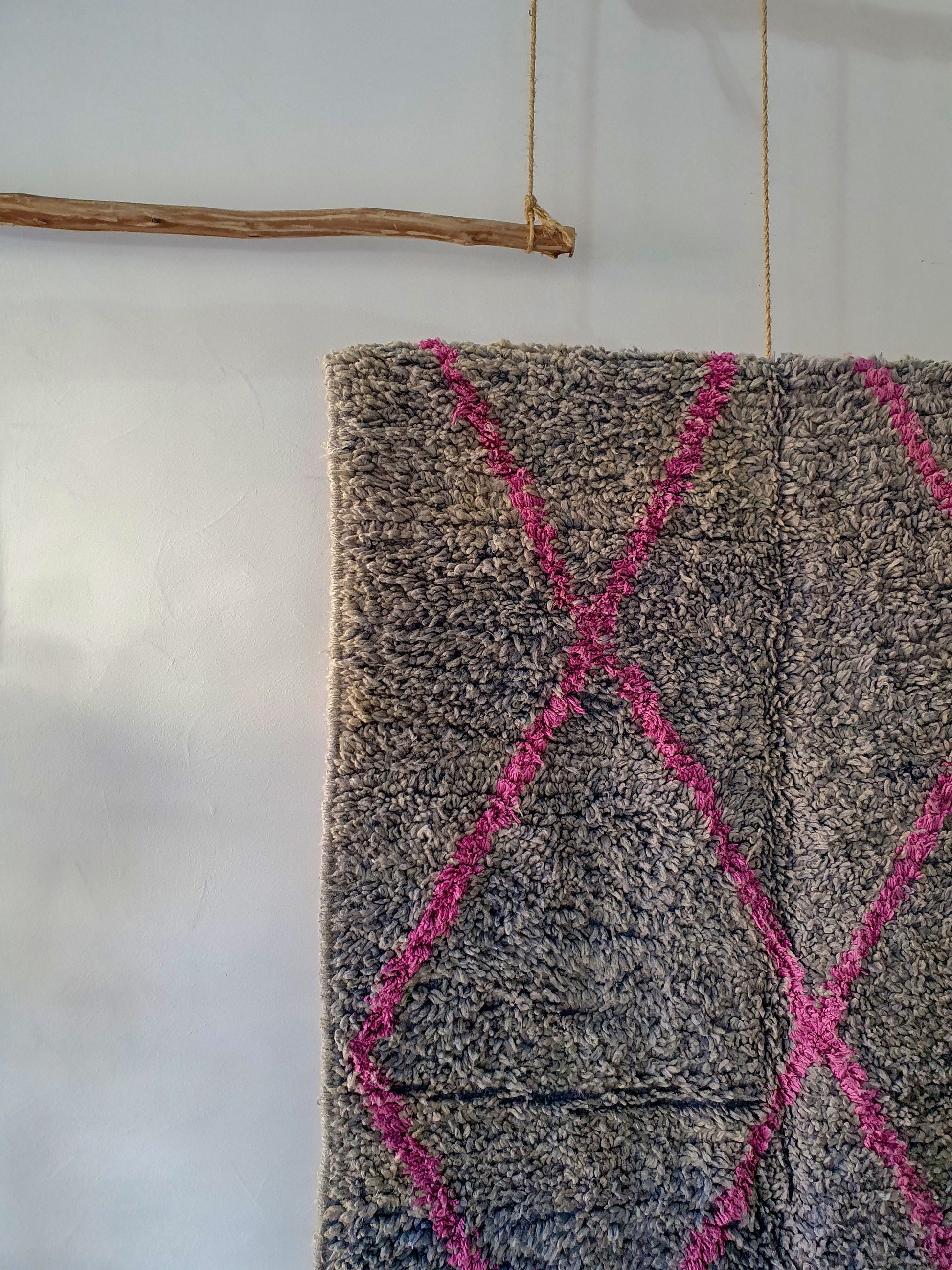 8.8Ft/ 5.1Ft Moroccan Rug, Handmade Vintage Rug, Wool Rug, Beni Ourain Rug, Azilal Rug, Berber Area Rug