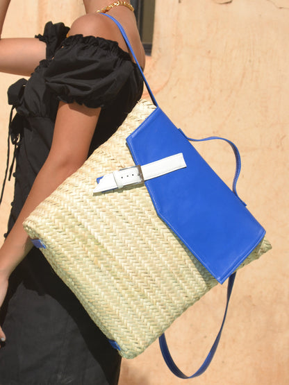 Travel Straw Backpack - Leather Rucksack-Office Bag- Backpack for Everyday Use - Beach Backpack