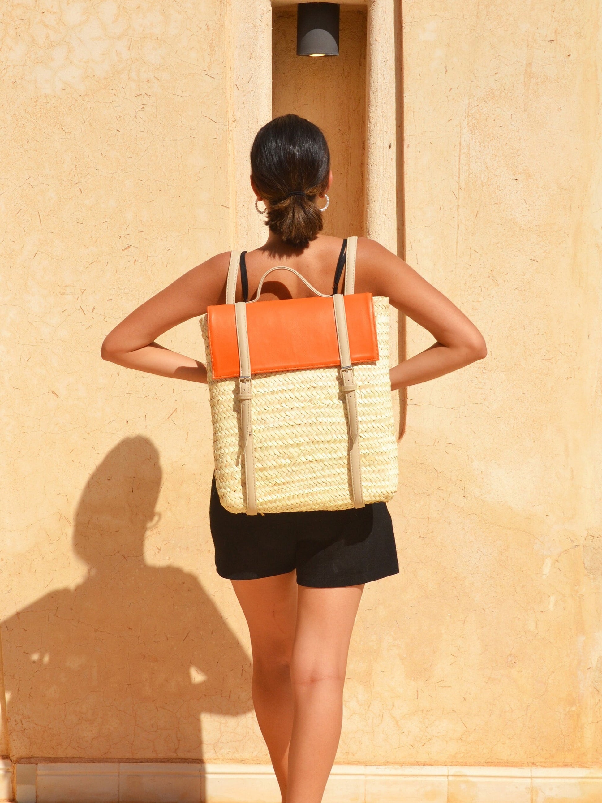 Tote Bag Backpack - Leather Rucksack-Office Bag- Backpack for Everyday Use - Beach Backpack-Boho Backpack