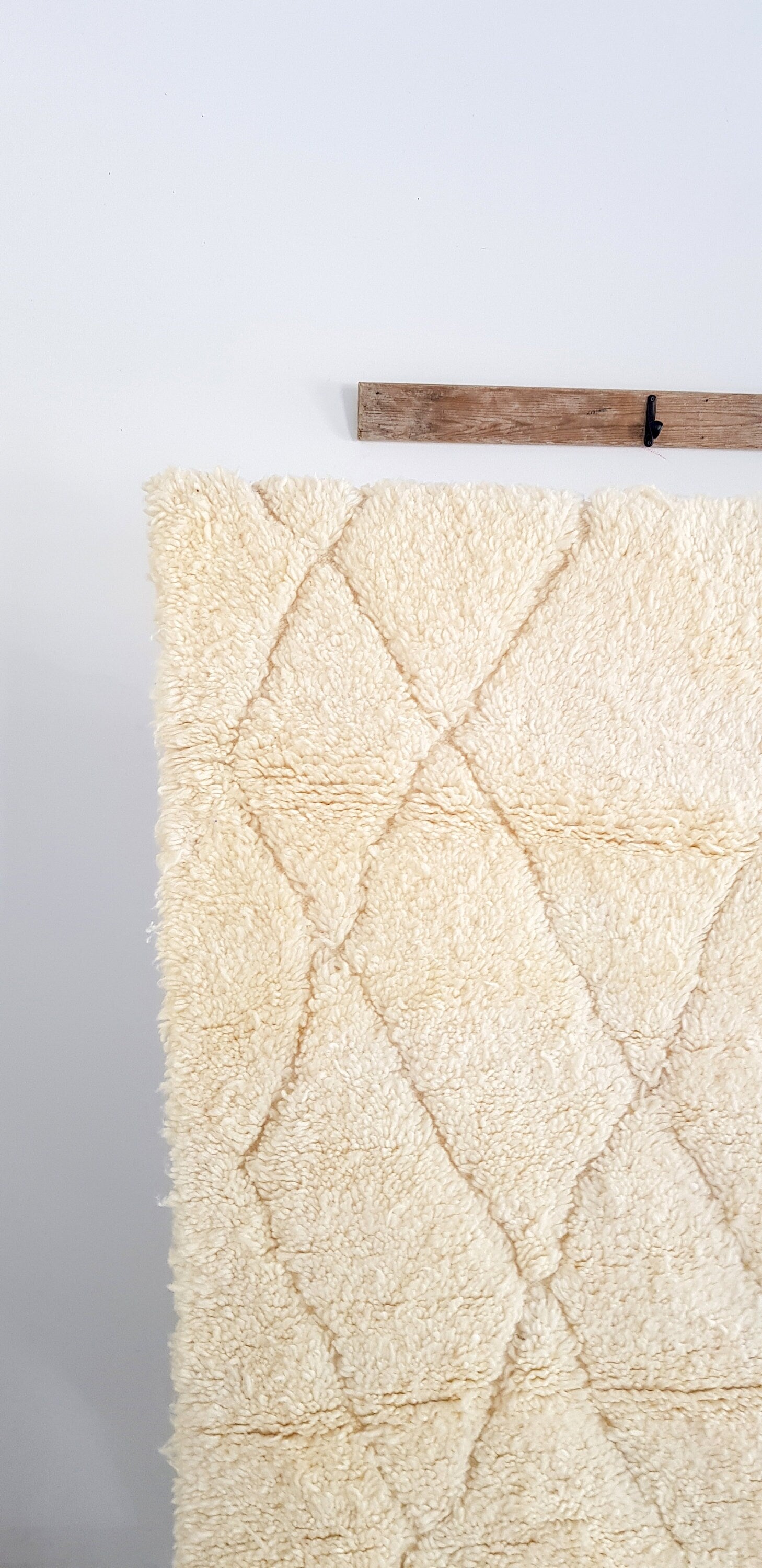 Beni Ourain Rug, Natural Rug, Berber Rug, Moroccan Diamond Rug, Nursery Room Rug, Wool Creamy Rug