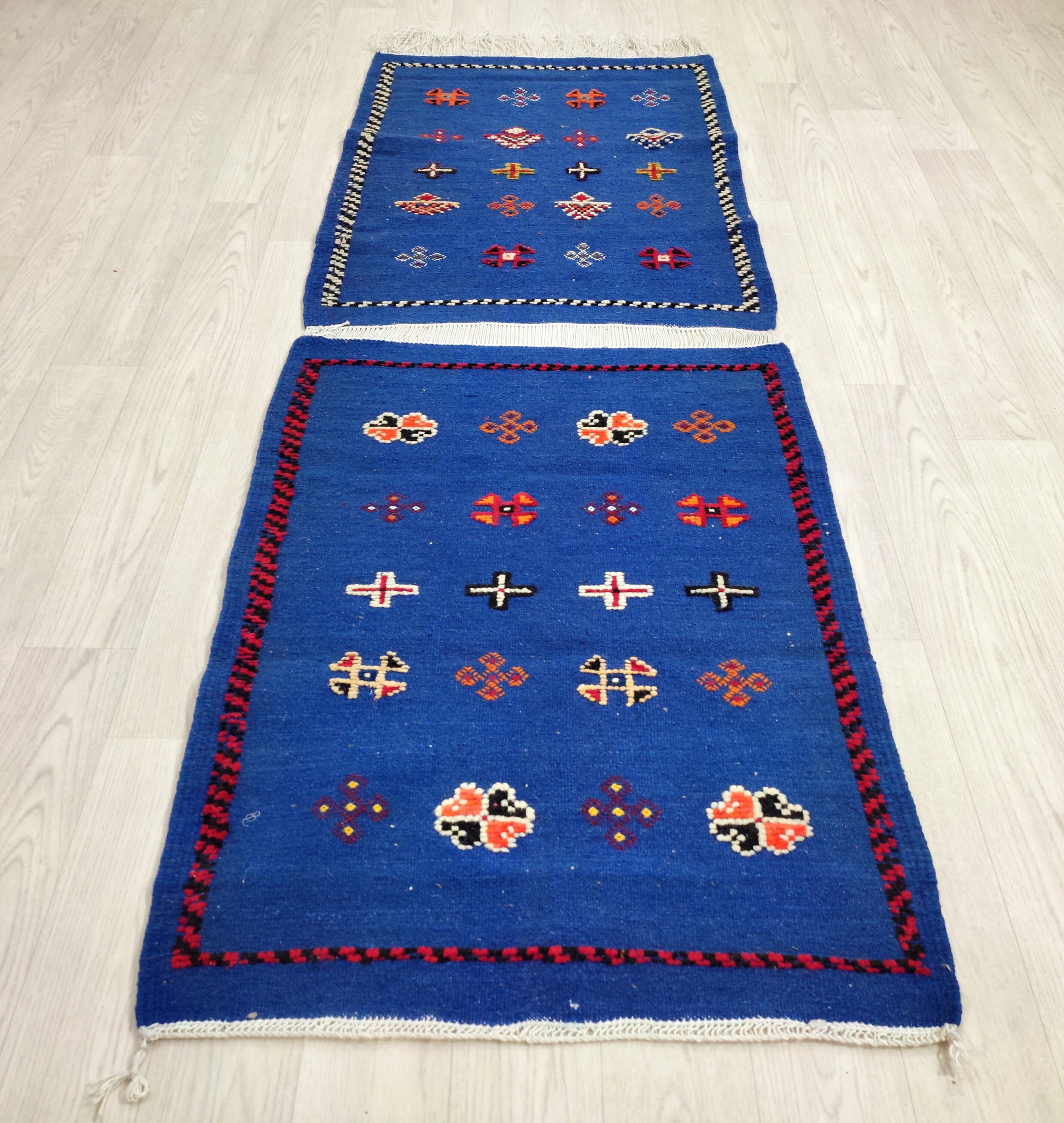 Moroccan Rug Blue, Boho Rug for Bedroom, Rugs and Kilim, Morrocan Rug, Bohemian Rug, Small Berber Rug, Pairs of Small Kilim, Teppich Marokko