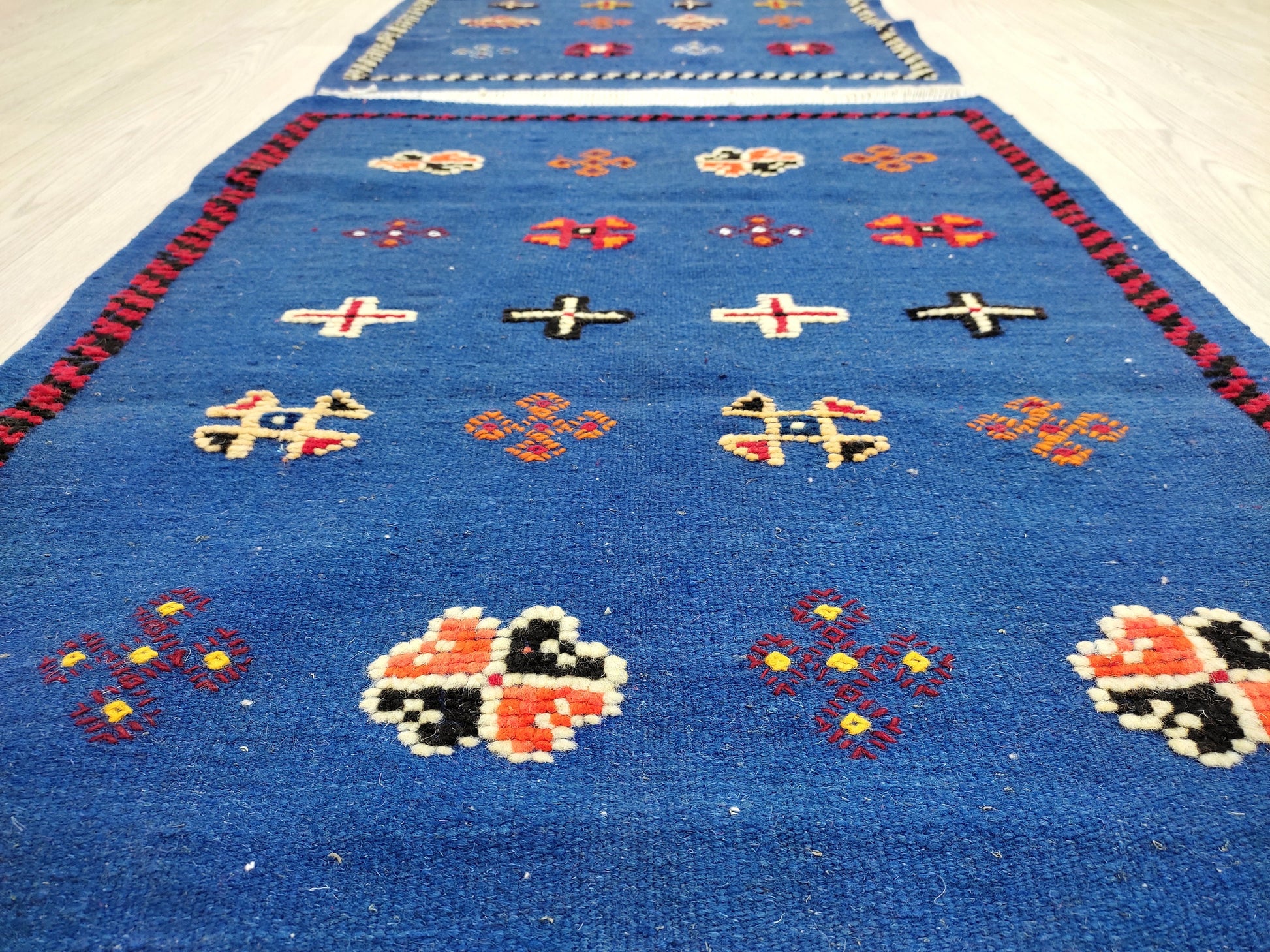 Moroccan Rug Blue, Boho Rug for Bedroom, Rugs and Kilim, Morrocan Rug, Bohemian Rug, Small Berber Rug, Pairs of Small Kilim, Teppich Marokko