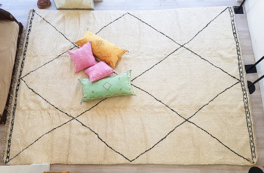 Custom Moroccan Rug, Moroccan Wool Carpet, Authentic Diamond Rug, Beni Ourain Solid Rug, Area Rug, Shaggy Rugs, Tapis Berbere