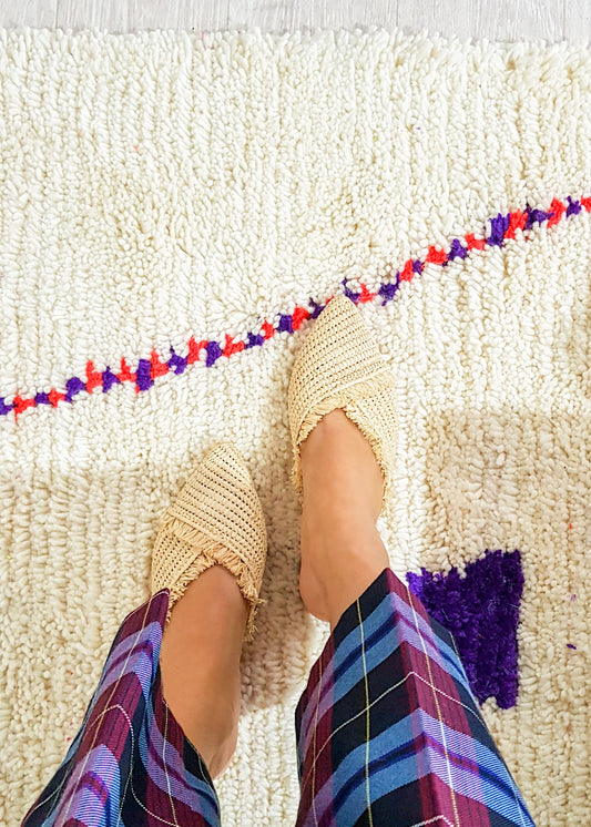 Raffia Shoes, Handmade Slippers, Natural Summer Mules, Moroccan Shoes, High End Raphia Flats, Moroccan Babouch