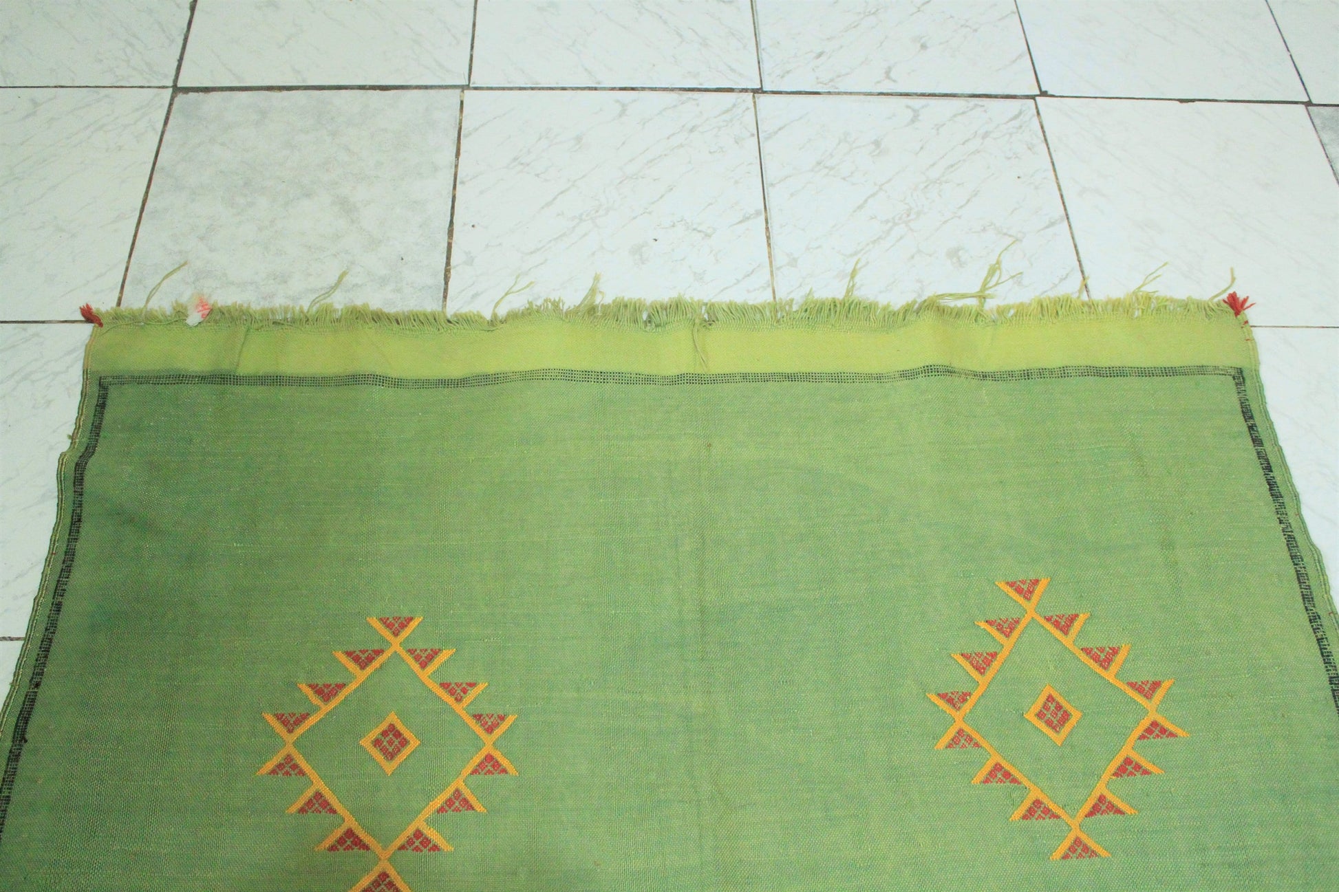 Cactus Silk Rug, Moroccan Kilim Rug, Sabra Rug, 6.1X3.67Ft Moroccan Rug,Medium Rug, Ethnic Rug,Boho Rug-Moroccan Style Carpet-Rugs-Area Rug