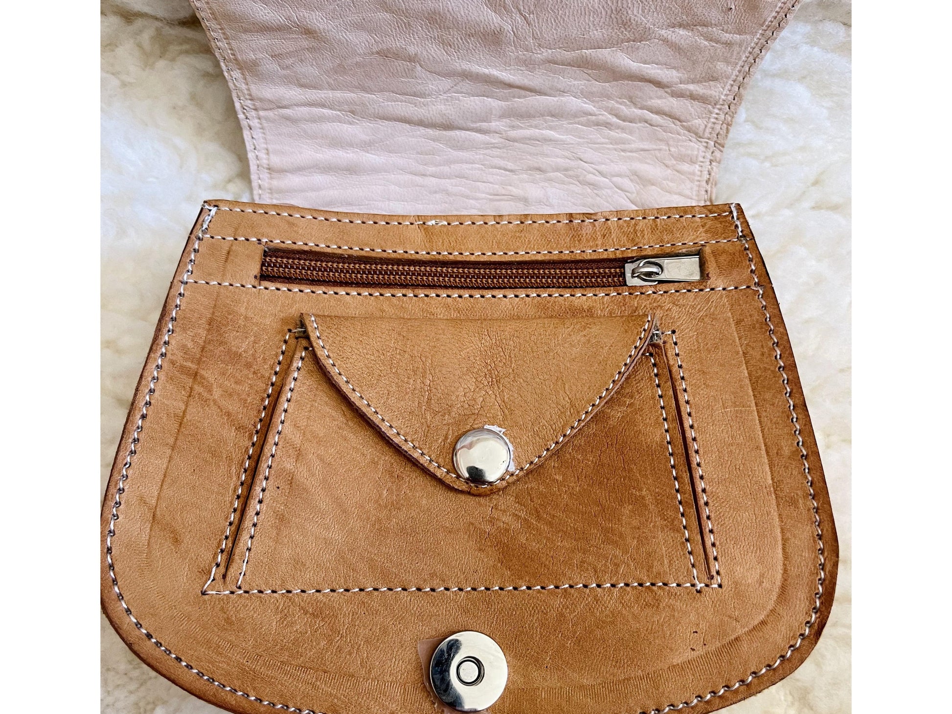 Moroccan Leather Bag, Genuine Leather Crossbody Bag, Moroccan Shoulder Bag, Women'S Leather Bag, Handmade Carved Leather Bag, Brown Boho Bag