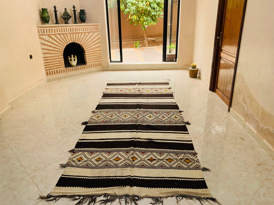 Moroccan Vintage Wool Zanafi Rug, Contemporary Berber Rug, Handmade Rug, Colorful Berber Rug, Moroccan Design Rug, Berber Moroccan Kilim
