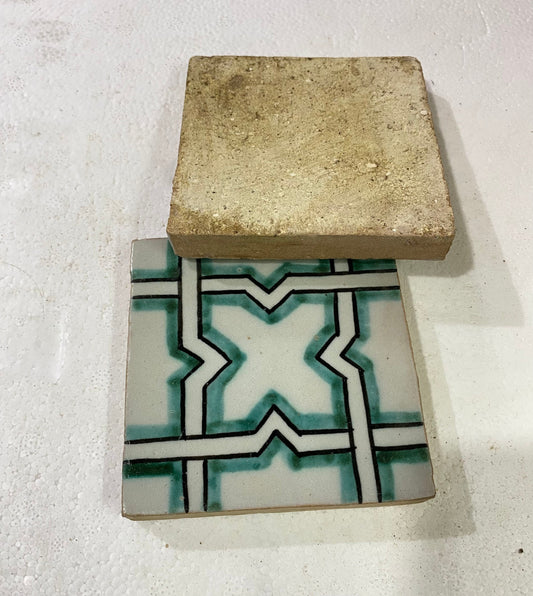 Moroccan Zellige, Handmade and Hand-Painted Moroccan Tiles, 10/10 Cm Decorative Tiles, Moroccan Tiles.