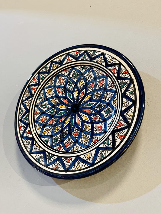 Ceramic Plate, Handmade and Hand-Painted Plate, Home and Deco, Pottery Plate, Moroccan Wall Art, Serving Plate, Dinner Plate