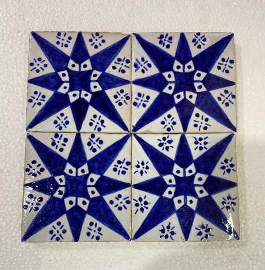 Moroccan Zellige, Handmade and Hand-Painted Moroccan Tiles, 10/10 Cm Decorative Tiles, Moroccan Tiles.