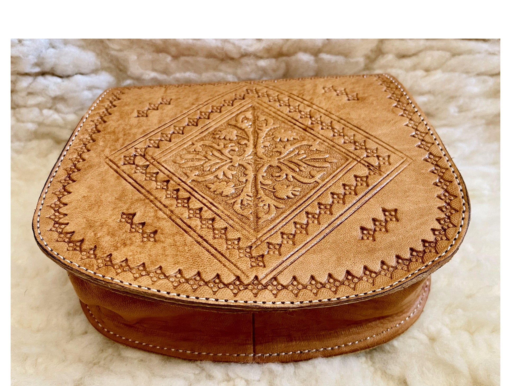 Moroccan Leather Bag, Genuine Leather Crossbody Bag, Moroccan Shoulder Bag, Women'S Leather Bag, Handmade Carved Leather Bag, Brown Boho Bag