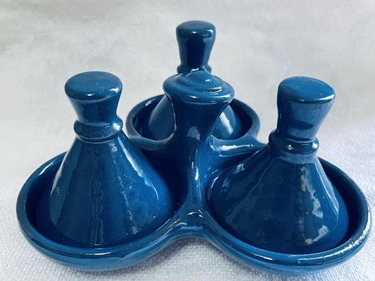 Moroccan Handmade Spice Tagine, Salt and Pepper Pots, Vintage Tagine, Spice Holder, Kitchen Décor, Pepper Condiment, Moroccan Pottery