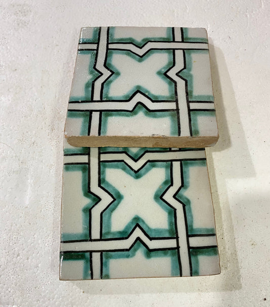Moroccan Zellige, Handmade and Hand-Painted Moroccan Tiles, 10/10 Cm Decorative Tiles, Moroccan Tiles.