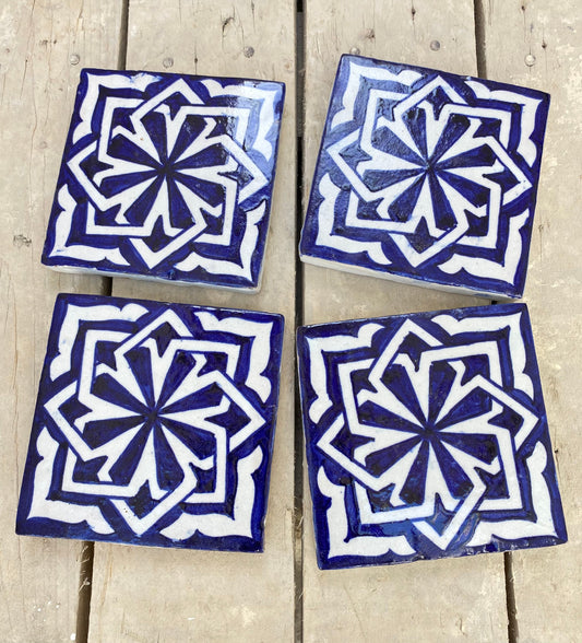 Moroccan Zellige, Moroccan Tiles Handmade and Hand Painted, Decorative Tiles 10/10 Cm, Moroccan Tiles.