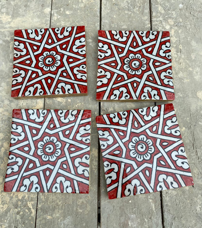 6*6 Inches, Moroccan Zellige, Moroccan Tiles Handmade and Hand Painted, Decorative Tiles 15/15 Cm, Moroccan Tiles.