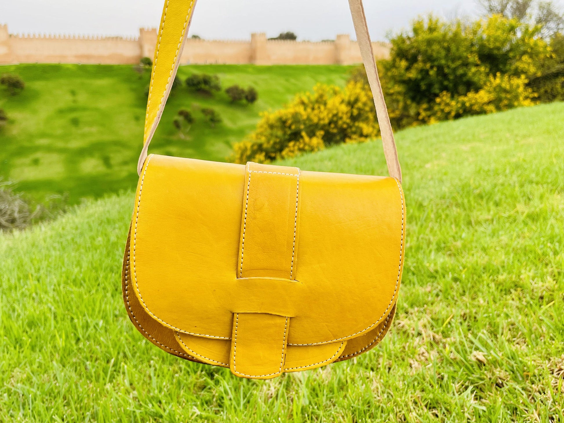 Moroccan Leather Bag, Genuine Leather Crossbody Bag, Moroccan Shoulder Bag, Women'S Leather Bag, Handmade Carved Leather Bag, Boho Bag