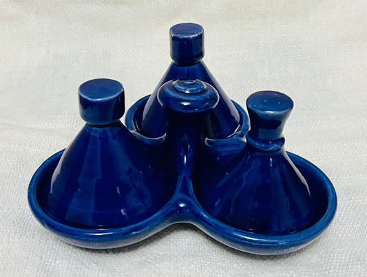 Moroccan Handmade Spice Tagine, Salt and Pepper Pots, Vintage Tagine, Spice Holder, Kitchen Décor, Pepper Condiment, Moroccan Pottery