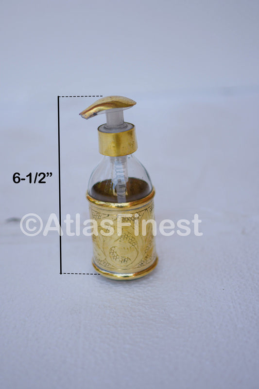 Handmade Unlacquered Brass Soap Dispenser