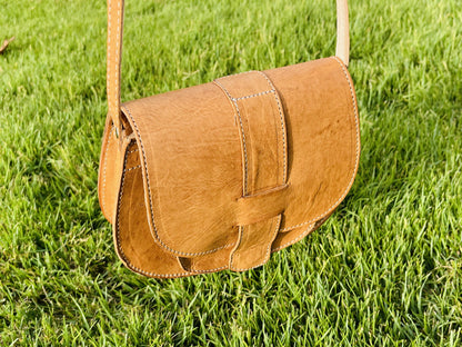 Moroccan Leather Bag, Genuine Leather Crossbody Bag, Moroccan Shoulder Bag, Women'S Leather Bag, Handmade Carved Leather Bag, Boho Bag