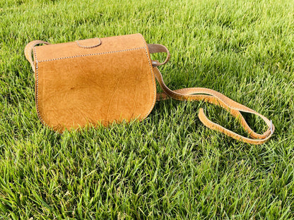 Moroccan Leather Bag, Genuine Leather Crossbody Bag, Moroccan Shoulder Bag, Women'S Leather Bag, Handmade Carved Leather Bag, Boho Bag