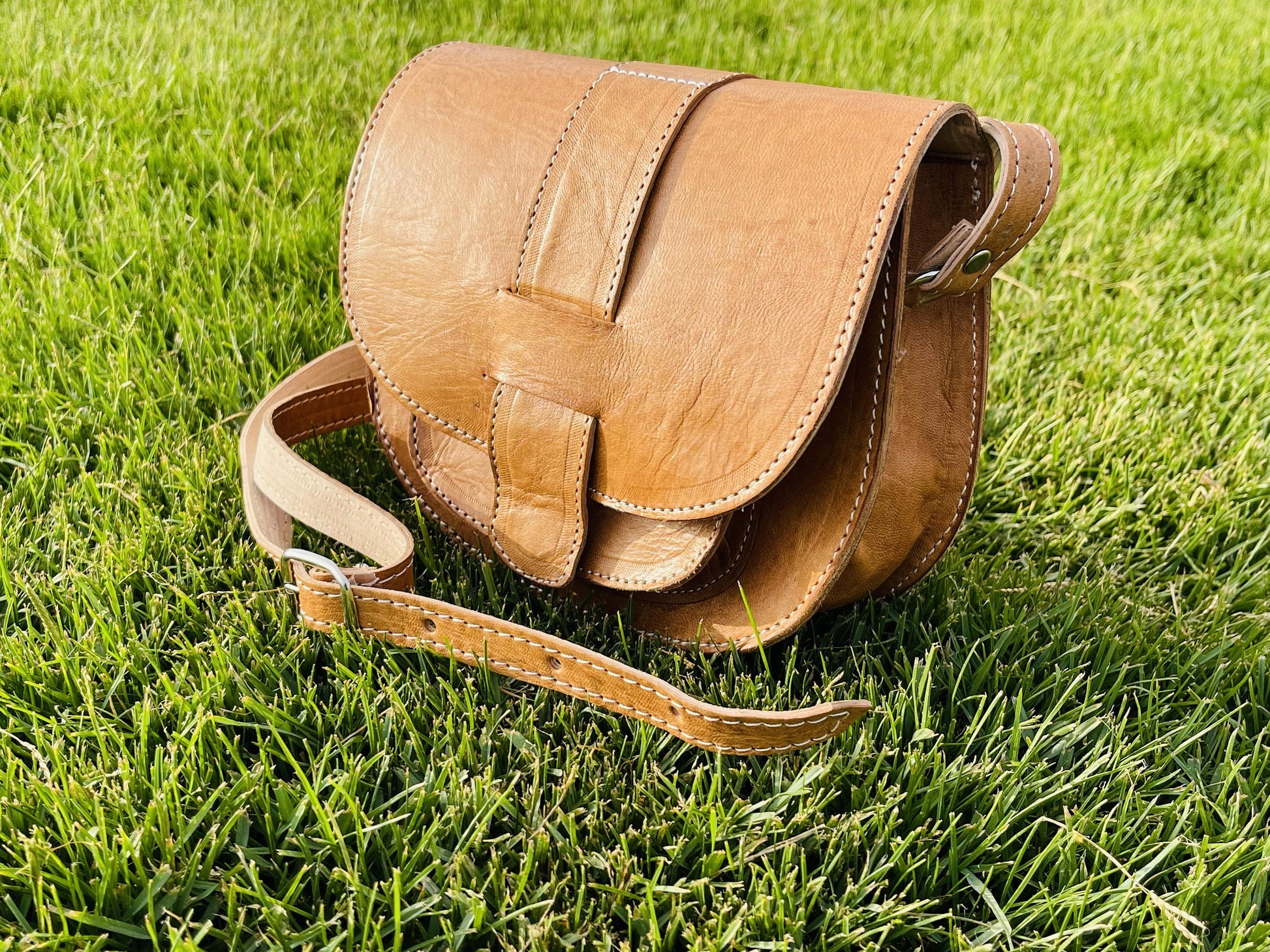 Moroccan Leather Bag, Genuine Leather Crossbody Bag, Moroccan Shoulder Bag, Women'S Leather Bag, Handmade Carved Leather Bag, Boho Bag