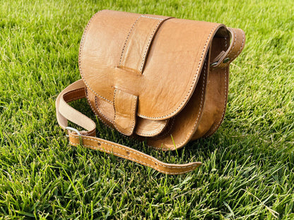 Moroccan Leather Bag, Genuine Leather Crossbody Bag, Moroccan Shoulder Bag, Women'S Leather Bag, Handmade Carved Leather Bag, Boho Bag