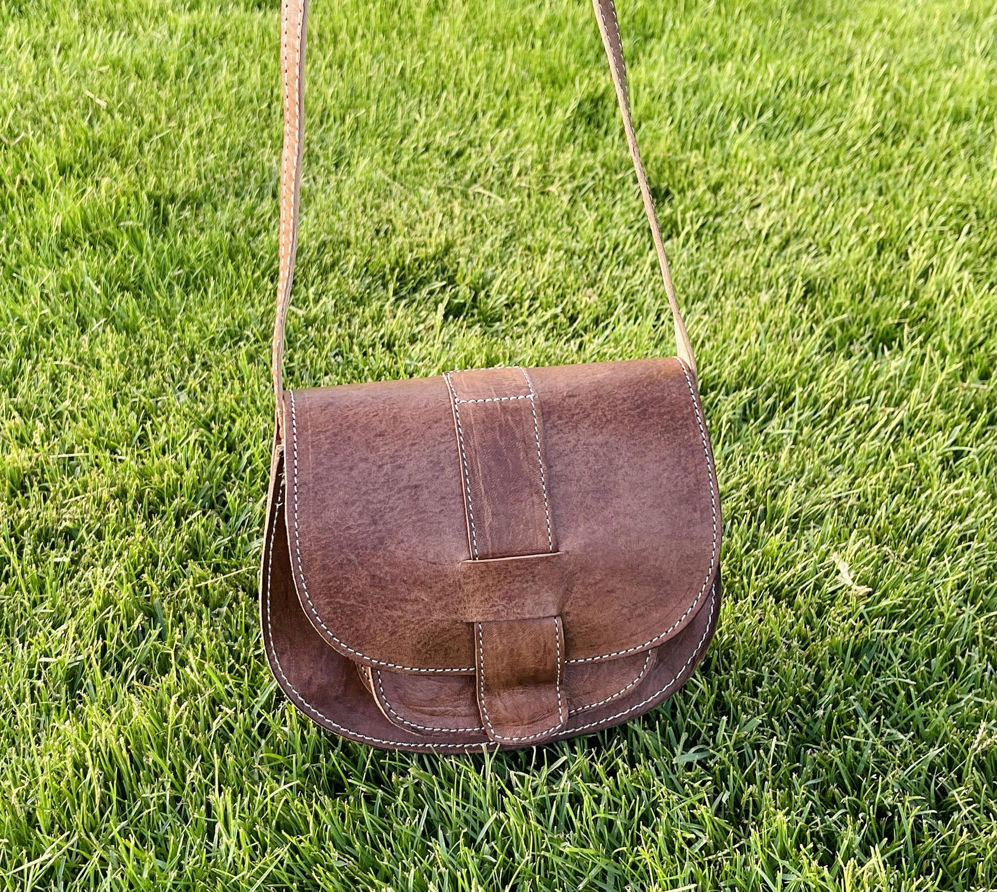 Moroccan Leather Bag, Genuine Leather Crossbody Bag, Moroccan Shoulder Bag, Women'S Leather Bag, Handmade Carved Leather Bag, Brown Boho Bag
