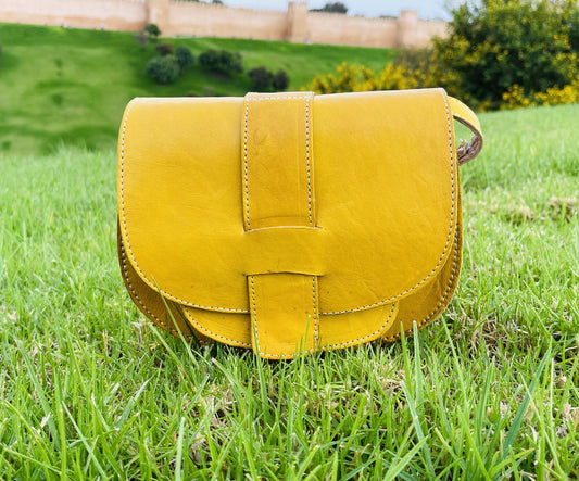 Moroccan Leather Bag, Genuine Leather Crossbody Bag, Moroccan Shoulder Bag, Women'S Leather Bag, Handmade Carved Leather Bag, Boho Bag