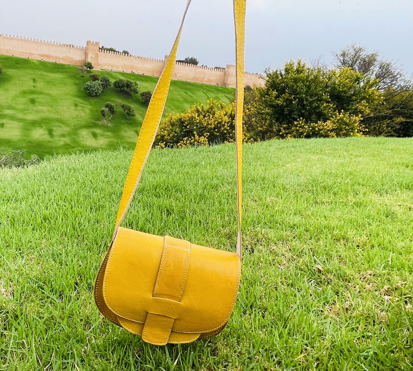 Moroccan Leather Bag, Genuine Leather Crossbody Bag, Moroccan Shoulder Bag, Women'S Leather Bag, Handmade Carved Leather Bag, Boho Bag