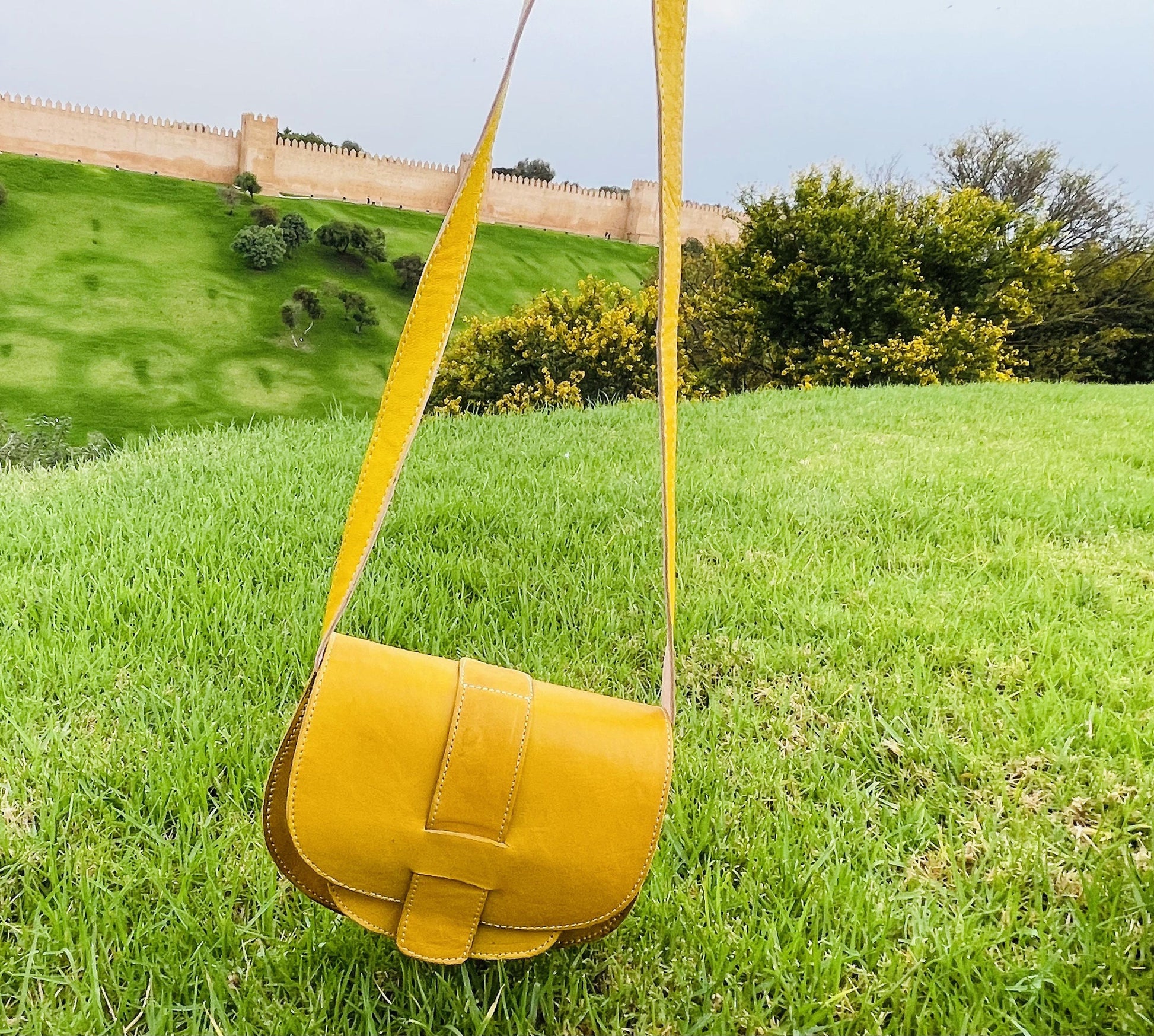 Moroccan Leather Bag, Genuine Leather Crossbody Bag, Moroccan Shoulder Bag, Women'S Leather Bag, Handmade Carved Leather Bag, Boho Bag