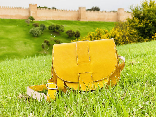 Moroccan Leather Bag, Genuine Leather Crossbody Bag, Moroccan Shoulder Bag, Women'S Leather Bag, Handmade Carved Leather Bag, Boho Bag