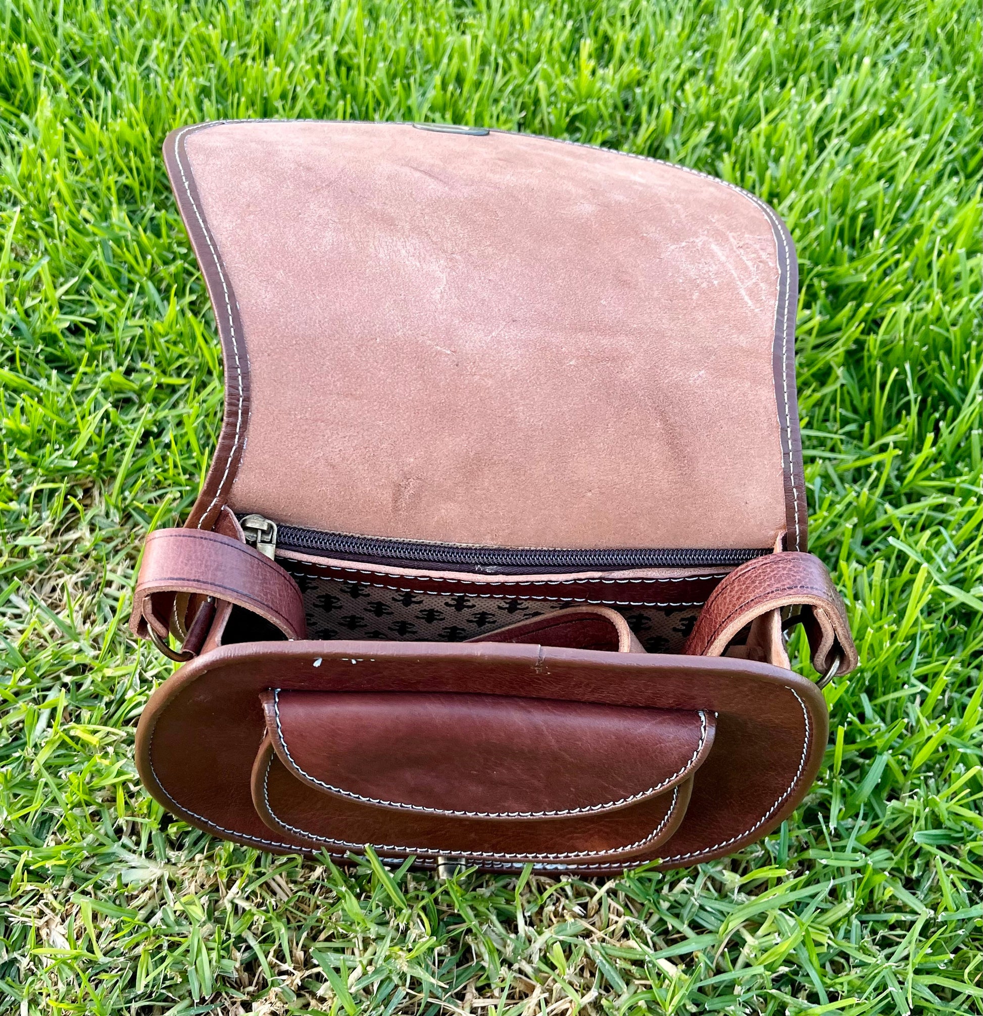 Moroccan Leather Bag, Genuine Leather Crossbody Bag, Moroccan Shoulder Bag, Women'S Leather Bag, Handmade Carved Leather Bag, Brown Boho Bag