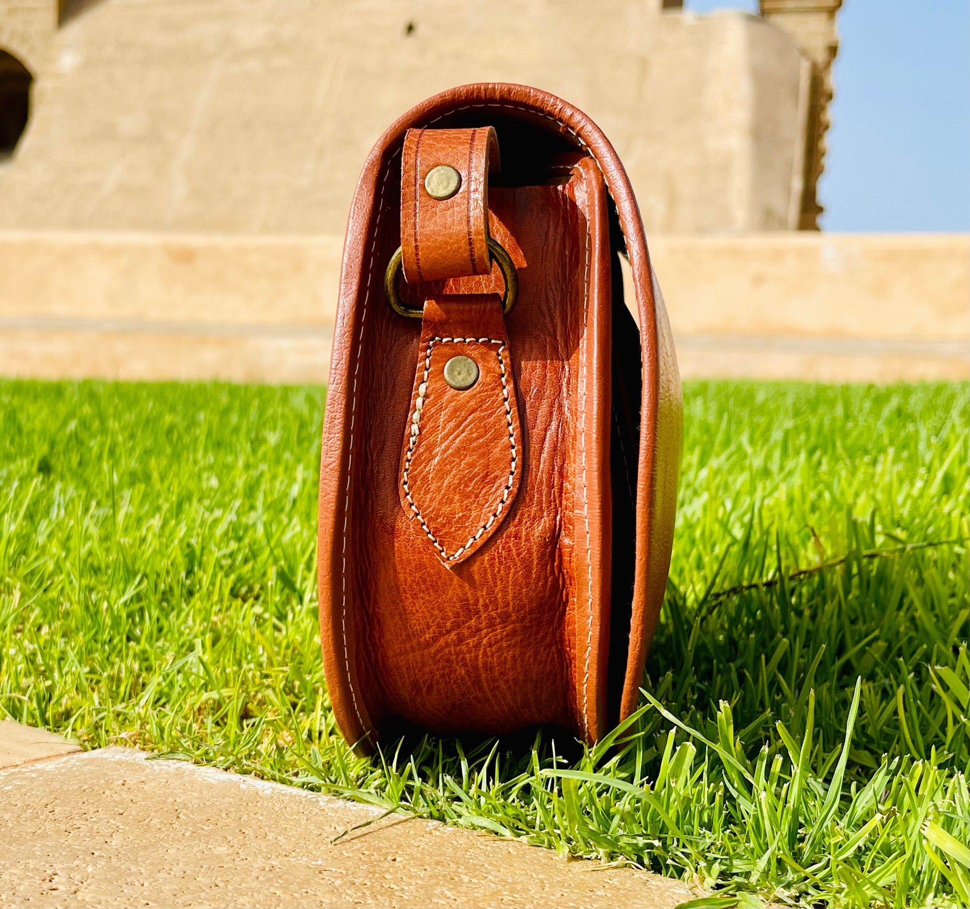 Moroccan Leather Bag, Genuine Leather Crossbody Bag, Moroccan Shoulder Bag, Women'S Leather Bag, Handmade Carved Leather Bag, Brown Boho Bag