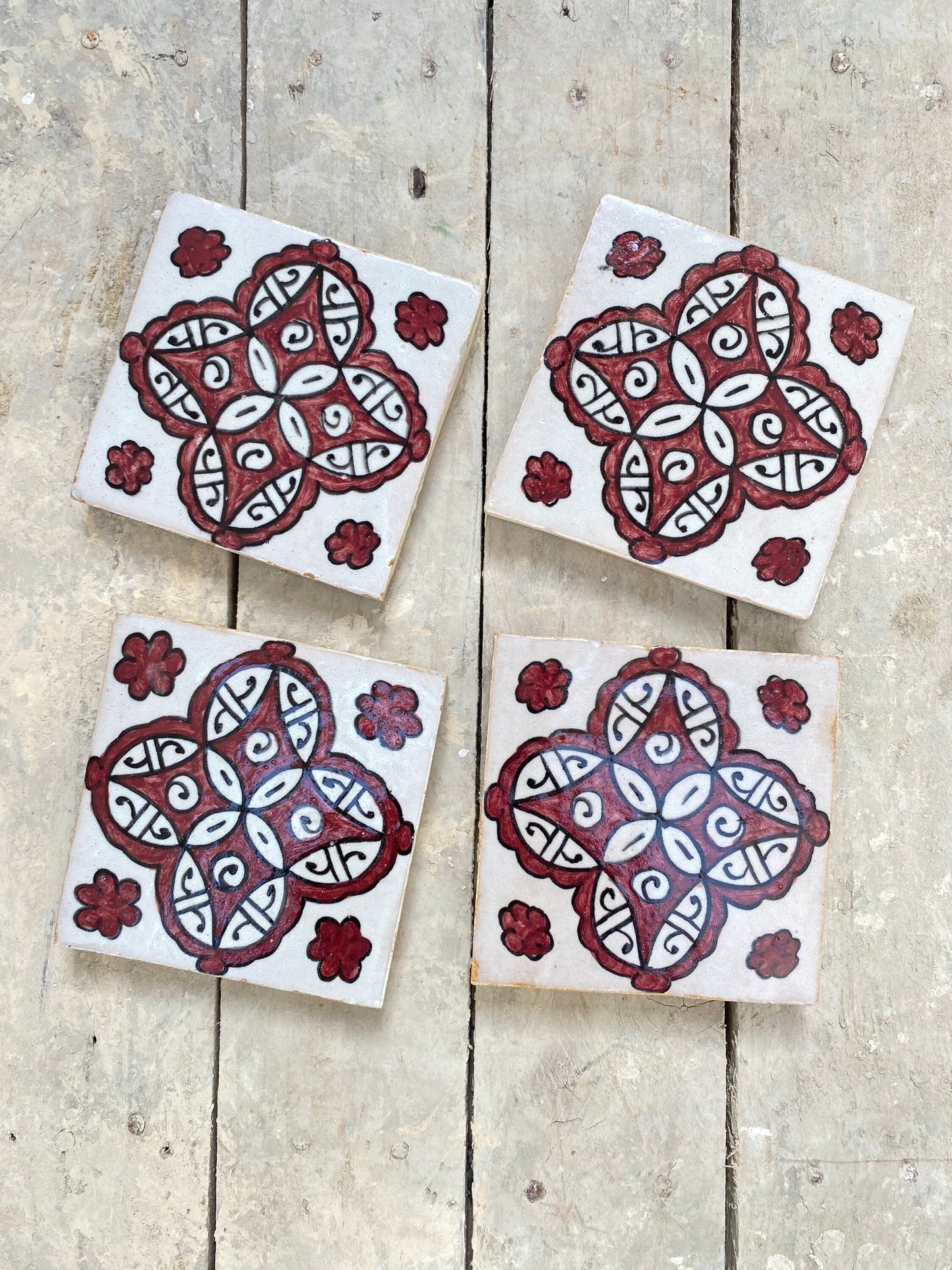 Moroccan Zellige, Handmade and Hand-Painted Moroccan Tiles, 10/10 Cm Decorative Tiles, Moroccan Tiles.