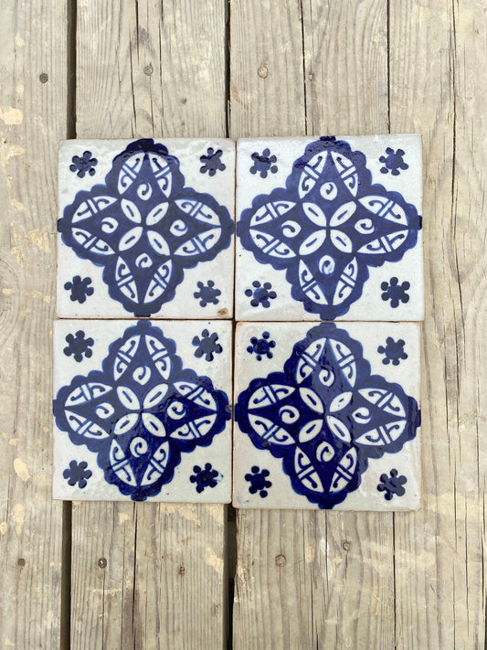 Moroccan Zellige, Handmade and Hand-Painted Moroccan Tiles, 10/10 Cm Decorative Tiles, Moroccan Tiles.