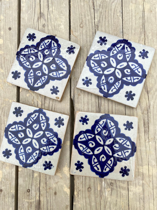 Moroccan Zellige, Handmade and Hand-Painted Moroccan Tiles, 10/10 Cm Decorative Tiles, Moroccan Tiles.