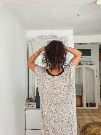 Moroccan Kaftan, Handmade Kaftan, Polka Dot Dress, Oversized Dress, Summer Dress, Maternity Dress, Caftan, Loose Dress