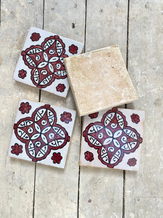 Moroccan Zellige, Handmade and Hand-Painted Moroccan Tiles, 10/10 Cm Decorative Tiles, Moroccan Tiles.