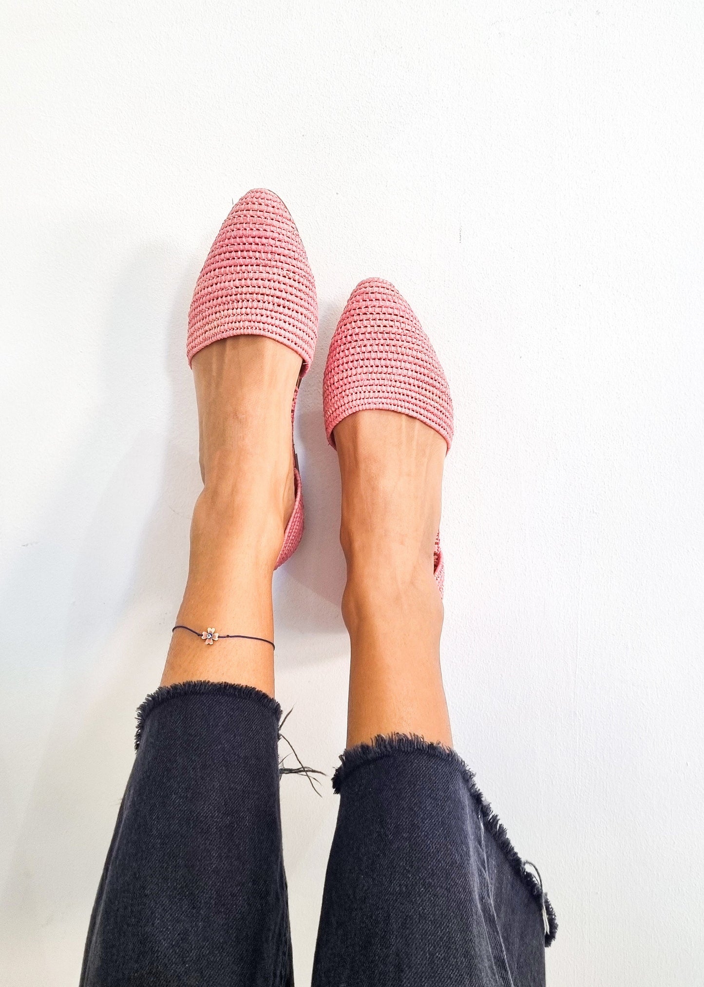 Ready to Ship, Raffia Shoes, Handmade Raffia Sandals, Raffia Flats, Morocca Shoes, Moroccan Babouch, Raffia Mules