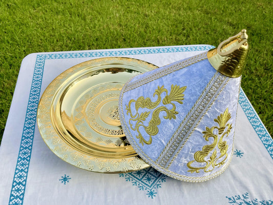 Large Moroccan Copper Tray Taiffour, Moroccan Tagine Brass Tray, Tagine 100% Copper, Serving Brass Tray, Décorative Tagine, Taiffour Pot