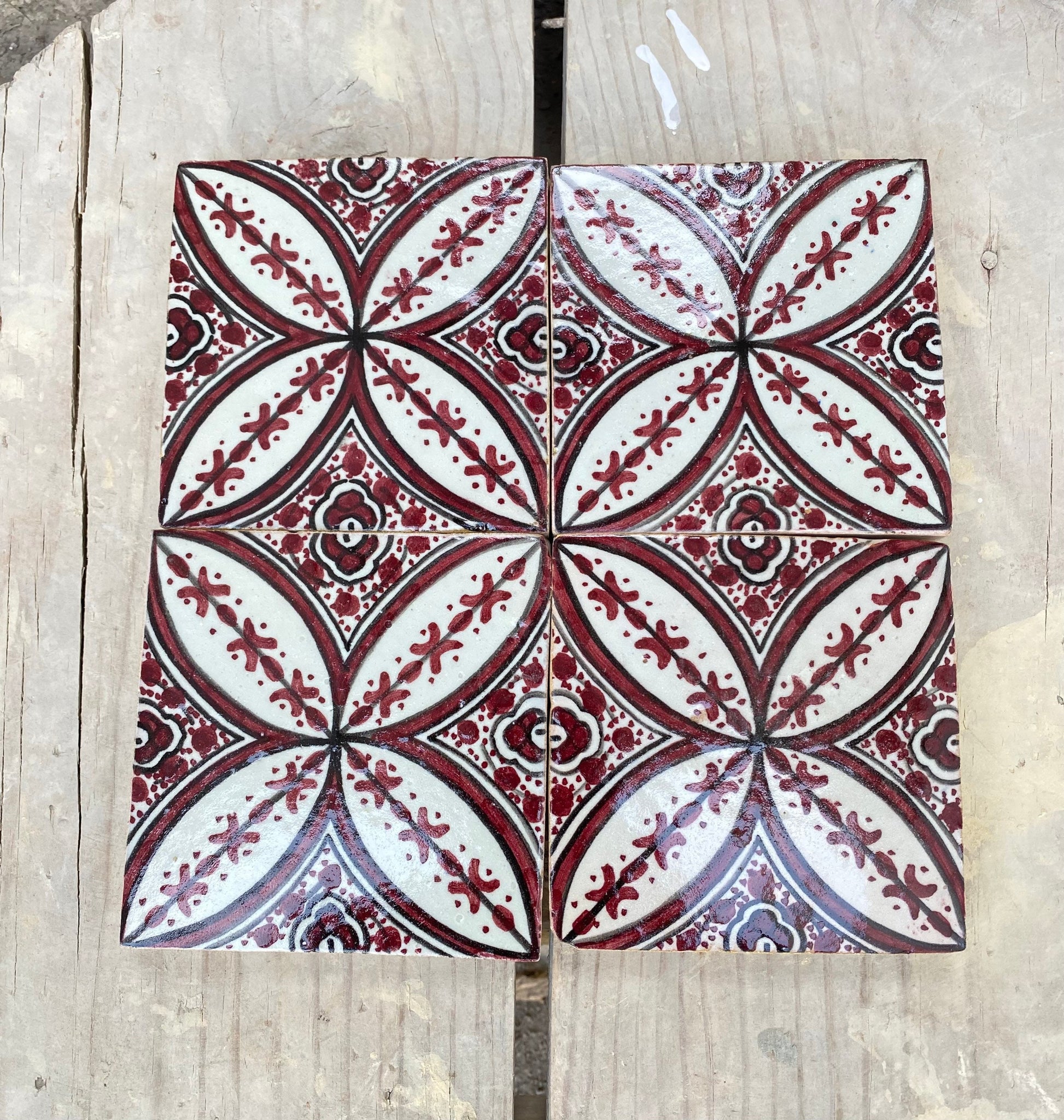 Moroccan Zellige, Handmade and Hand-Painted Moroccan Tiles, 10/10 Cm Decorative Tiles, Moroccan Tiles.